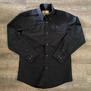 Wrangler Black Western long sleeve shirt